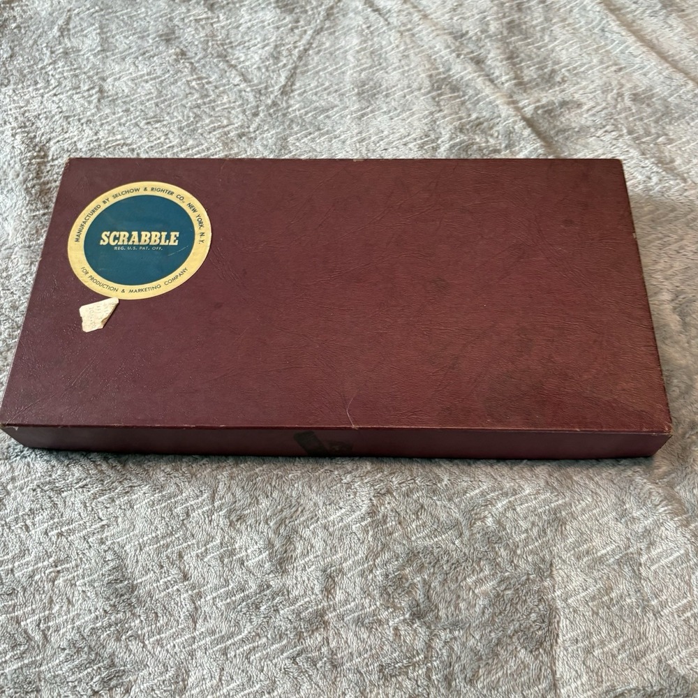 Vintage Scrabble Game 1948/1953 Selchow & Righter Tiles 4 Holders